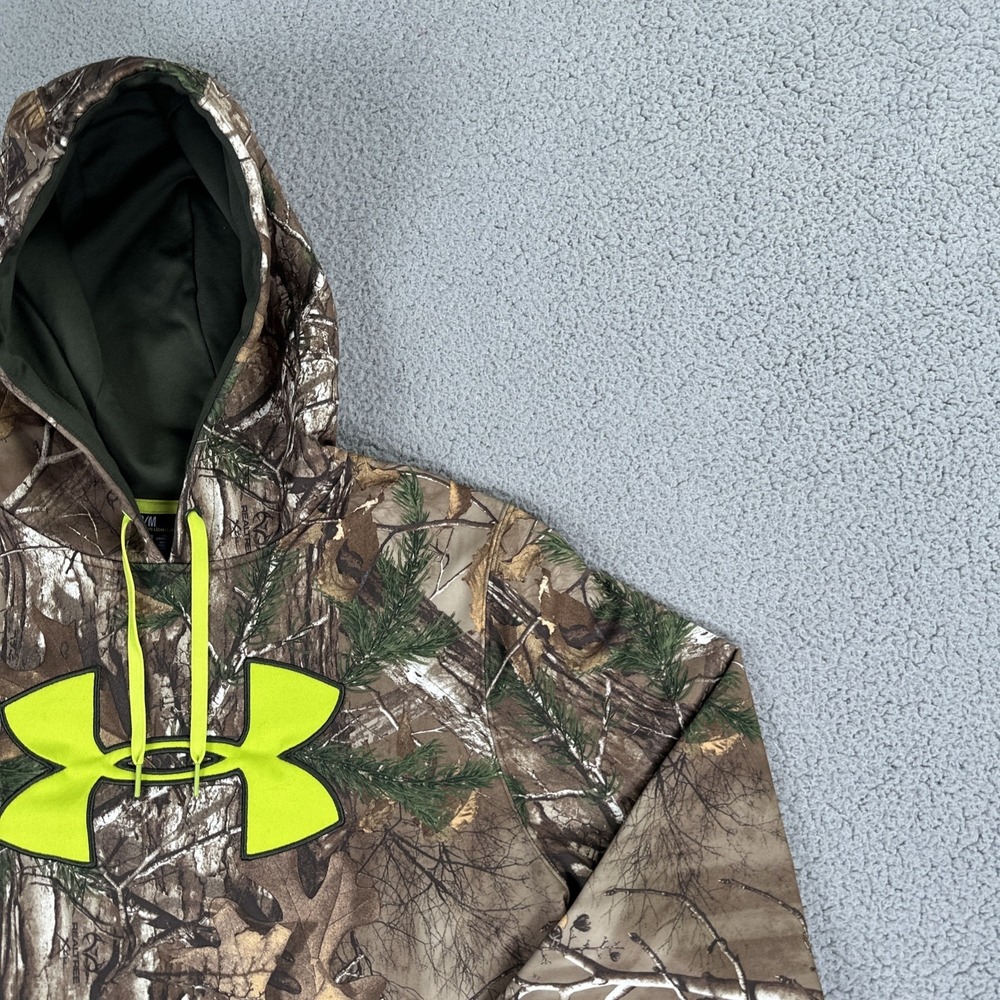 Under Armour Camo Scent Control Hoodie Men Medium Realtree Xtra Hunting Outdoors - Picture 6 of 14